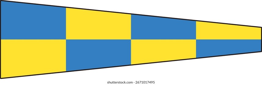 Signal Flag "Negative" - Ship and Navigation Signal Vector Illustration