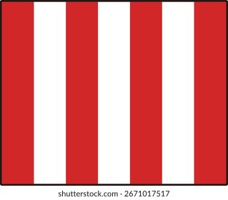 Signal Flag "Port" - Ship and Navigation Signal Vector Illustration