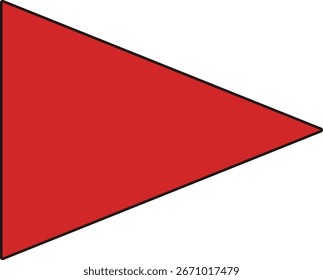 Signal Flag "Speed" - Ship and Navigation Signal Vector Illustration