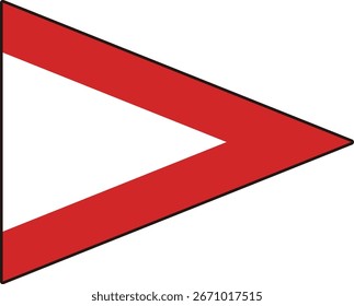 Signal Flag "Station" - Ship and Navigation Signal Vector Illustration