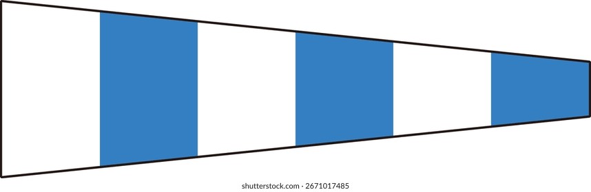 Signal Flag "Turn" - Ship and Navigation Signal Vector Illustration