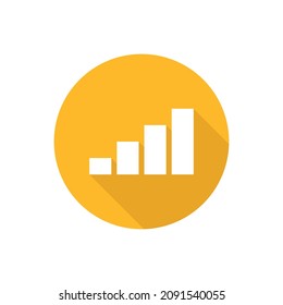 Signal flat vector button icon