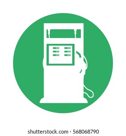 Signal gasoline pump nozzle image, vector illustration design