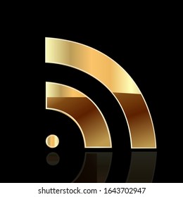 signal gold icon ,web button ,vector format
