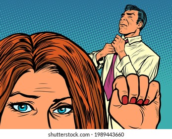 Signal For Help. International gesture of help for women at risk of domestic violence