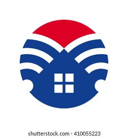signal and home logo vector.