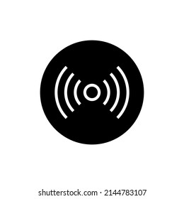 Signal icon in black round