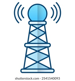 Icono de señal, Ilustración vectorial de degradado azul