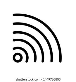 Signal icon , data celuler , concept design logo template emblem isolated illustration , network business connection wireless , outline solid background white
