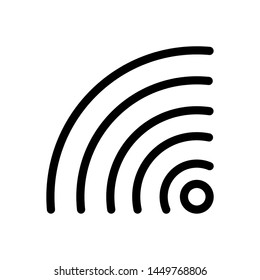 Signal icon , data celuler , concept design logo template emblem isolated illustration , network business connection wireless , outline solid background white
