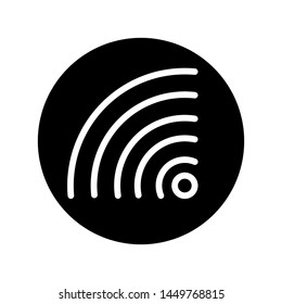 Signal icon , data celuler , concept design logo template emblem isolated illustration , network business connection wireless , outline solid background white
