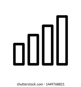 Signal icon , data celuler , concept design logo template emblem isolated illustration , network business connection wireless , outline solid background white
