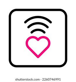 signal icon duocolor pink style valentine illustration vector element and symbol perfect. Icon sign from modern collection for web.