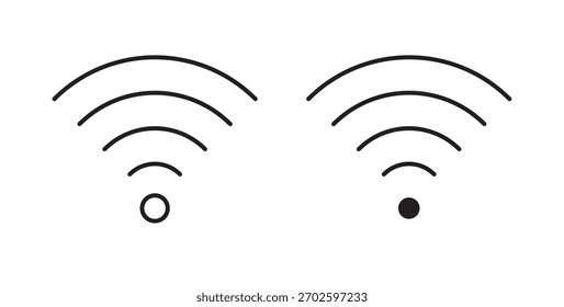 Icono de señal con trazo editable y paquete de Vector plano