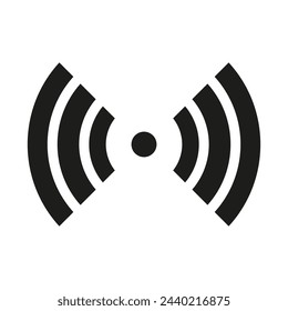 Signal icon ensures connection. Wireless network spans wide. Internet access optimized. Vector illustration. EPS 10.