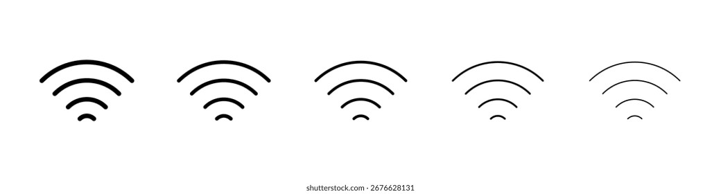 Icono de la señal llenó el concepto plano de la señal para el Diseño web.
