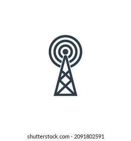 Signal icon flat design template vector illustration