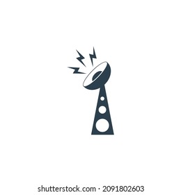 Signal icon flat design template vector illustration