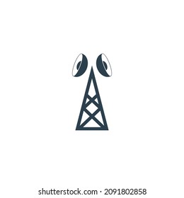 Signal icon flat design template vector illustration