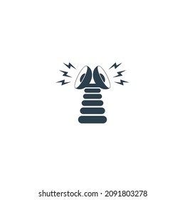Signal icon flat design template vector illustration