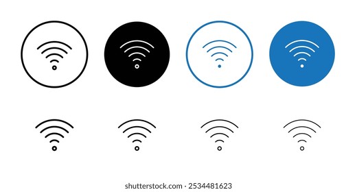 Signal icon Flat fill set collection