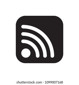Signal icon flat vector template design trendy