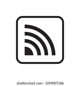 Signal icon flat vector template design trendy