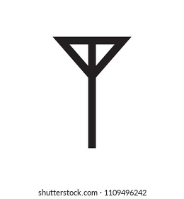 Signal icon flat vector template design trendy