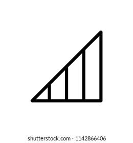 Signal icon flat vector template.