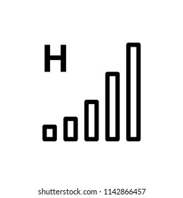 Signal icon flat vector template.