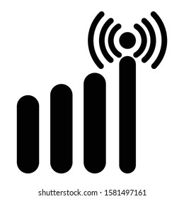 signal icon glyph vector design