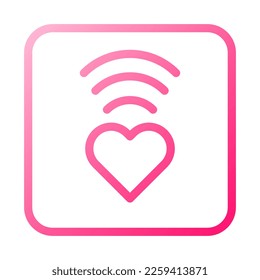 signal icon gradient red style valentine illustration vector element and symbol perfect. Icon sign from modern collection for web.