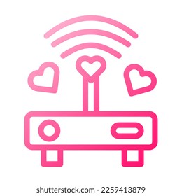 icono de señal gradiente estilo rojo vectorial ilustración valentina elemento y símbolo perfecto. Signo de icono de la colección moderna para la web.
