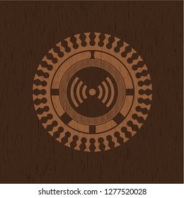 signal icon inside wood signboards