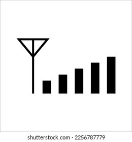 signal icon for interface design. Vector wlan access, wireless wifi hotspot signal sign, icon, symbol, on white background.
