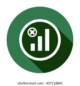 signal  icon,  isolated. Flat  design.