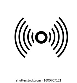 Signal icon isolated on white background. Wireless vector. Network internet connection  sign silhouette