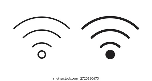 Icono de señal en diseño de línea. Sencillo Vector de iconos