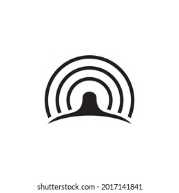 Plantilla vectorial de diseño de logotipo de icono de señal