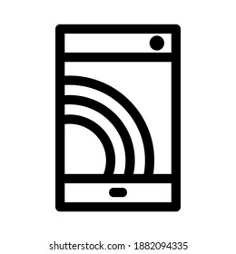 signal icon or logo isolated sign symbol vector illustration - high quality black style vector icons
