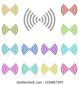 signal icon in multi color. Simple glyph vector of web set for UI and UX, website or mobile application