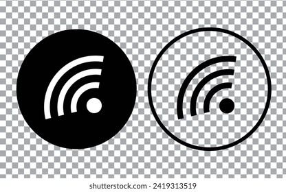 Signal icon on transparent background