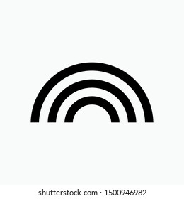 Signal Icon. Radius, Area. Range, Rainbow Symbol for Design, Presentation, Website or Apps Elements - Vector. 
