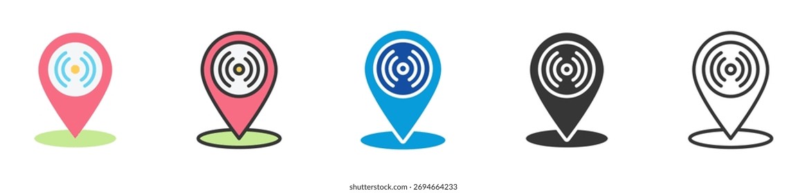 signal icon set multi style various collection
