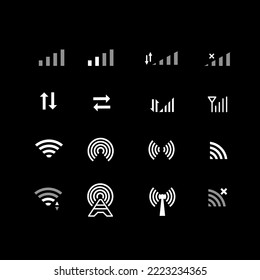 signal icon set, icon vector illustration.