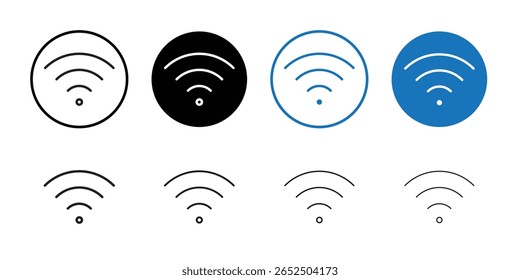 Signal icon simple outline vector sign