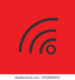 Signal icon symbol image vector, illustration of the network image. wireless internet sign.