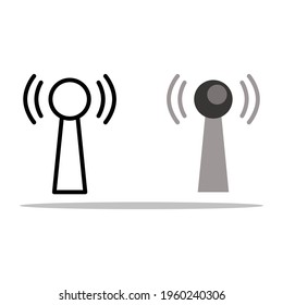 Signal icon for telecommunication networks, signal vector, great for mobile applications