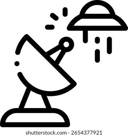icono de señal. Diseño De Estilo Lineal Delgado Aislado Sobre Fondo Blanco