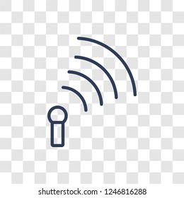 Signal icon. Trendy linear Signal logo concept on transparent background from Communication collection